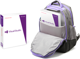 Visual Studio in a backpack
